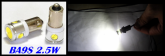 2 Lâmpadas BA9S 2.5w - 4 led's